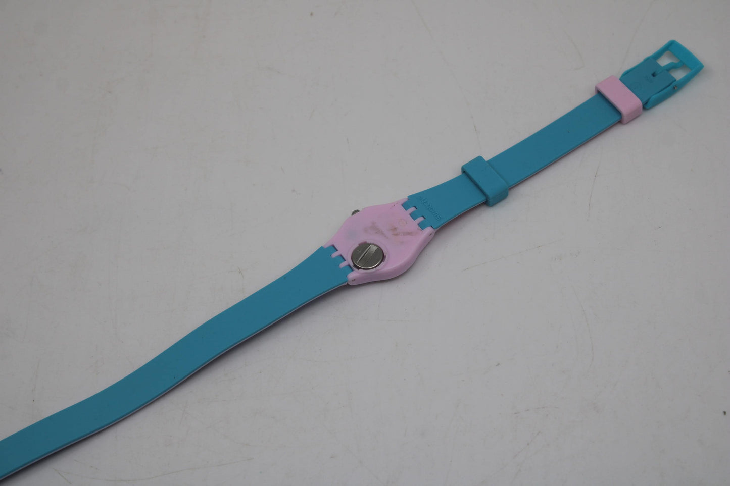 Ladies Swatch 25mm, Kauai, LP140, working, MINT condition, original long, double wrap strap