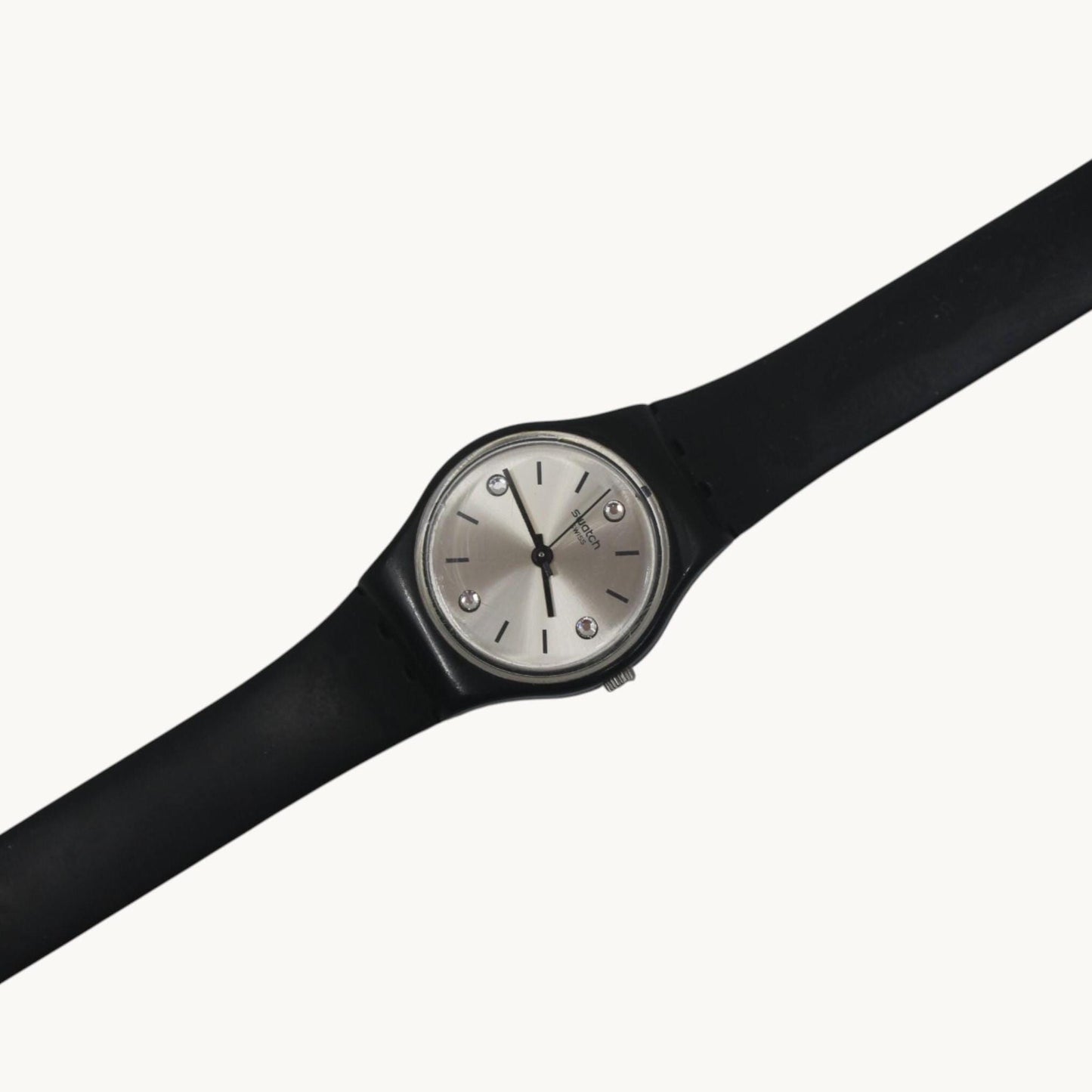 Swatch Ladies 25mm, Ton Etoile, LB177, working, original long, double wrap strap