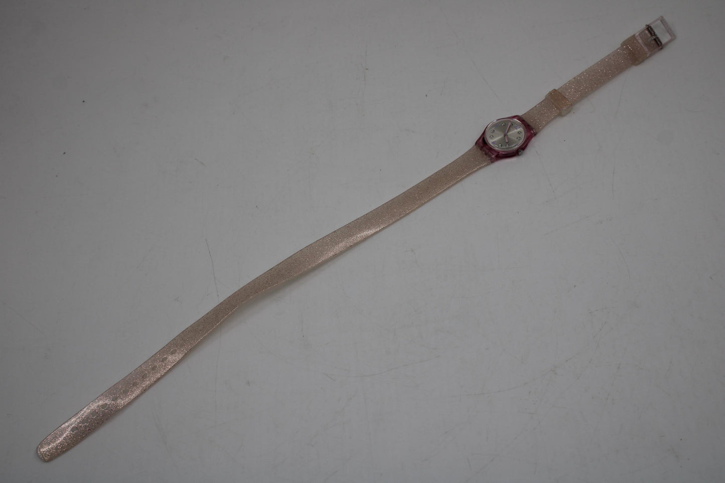 Swatch Ladies 25mm, Brillante, LP132, working, original long, double wrap strap