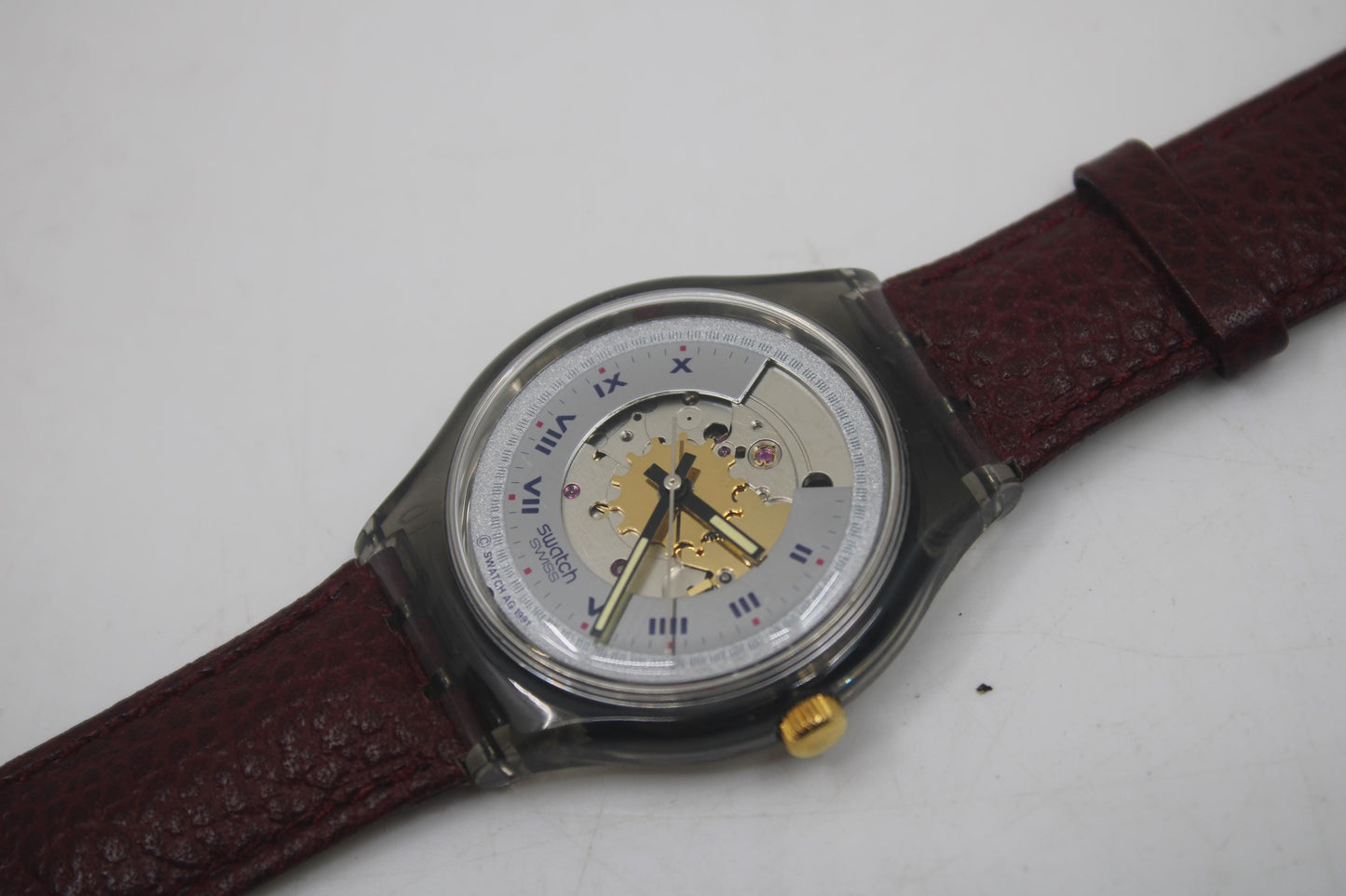 Vintage Automatic Swatch SAM100, Rubin, New Old Stock, Never Used