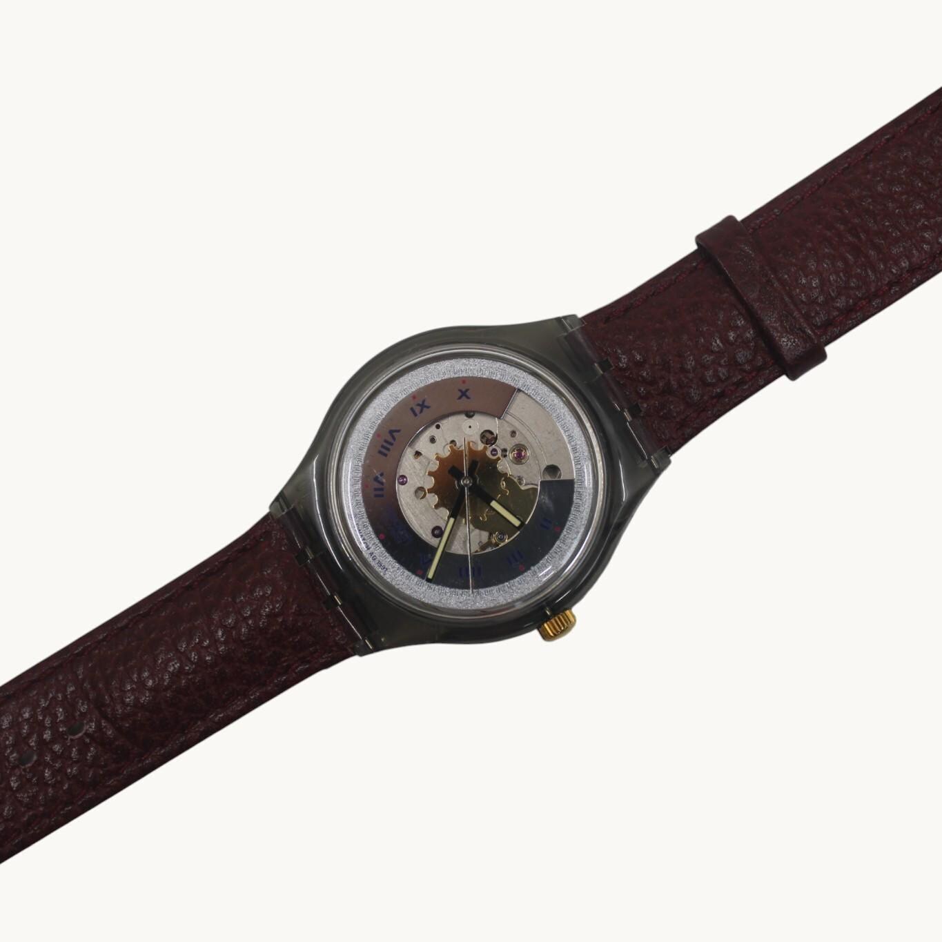 Vintage Automatic Swatch SAM100, Rubin, New Old Stock, Never Used