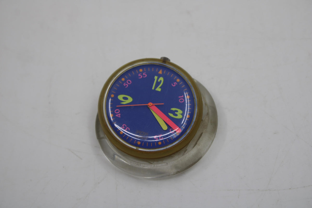 PopSwatch, Large, PWP100, Running, nice, used condition, NO strap, watch + ring only