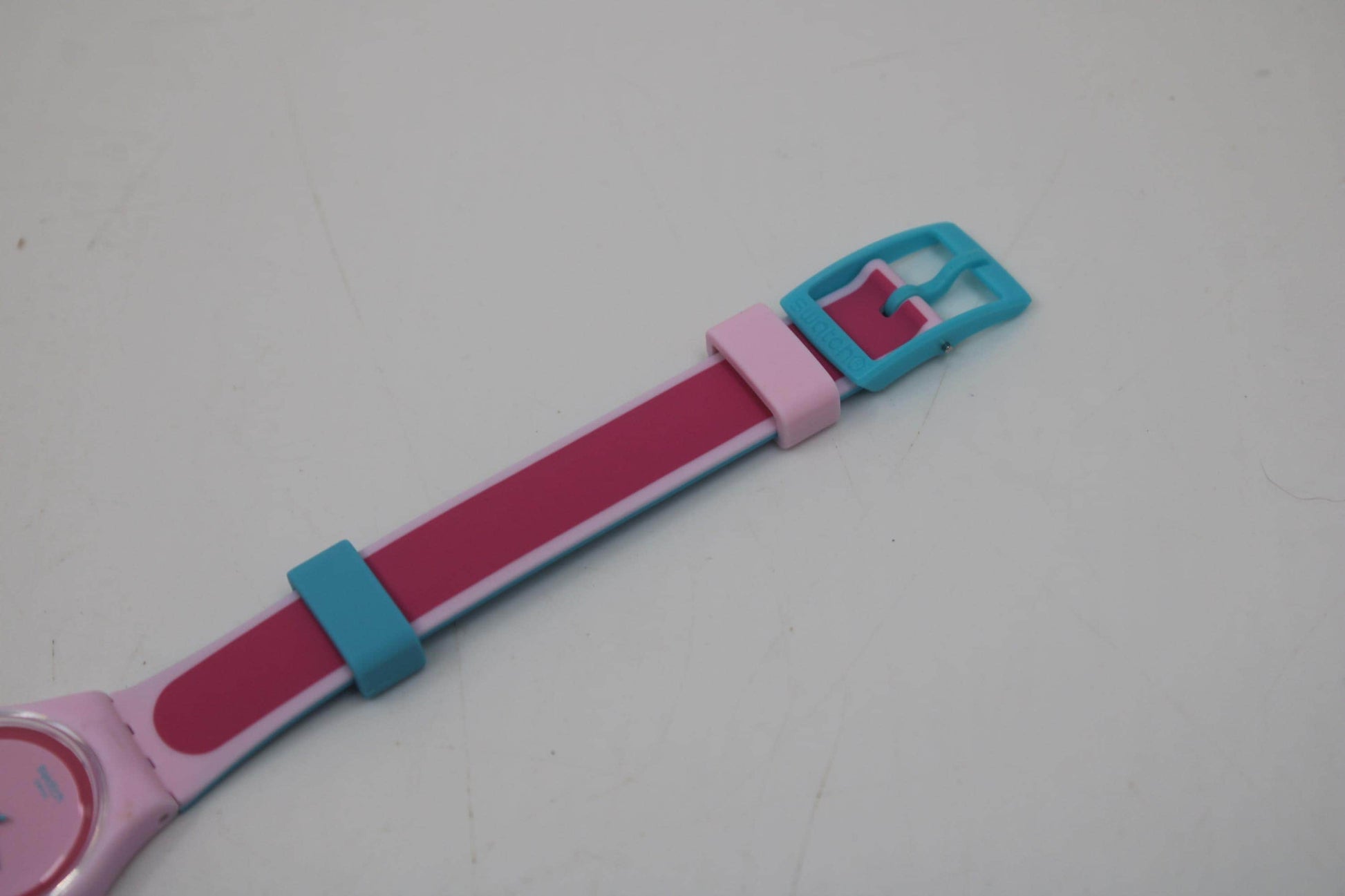 Ladies Swatch 25mm, Kauai, LP140, working, MINT condition, original long, double wrap strap