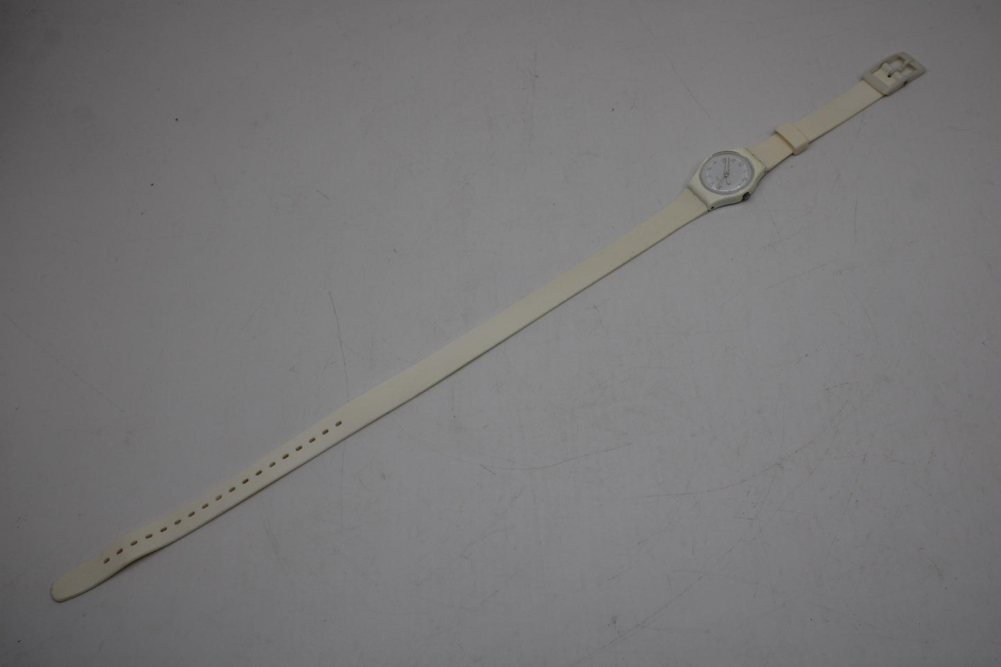 Swatch Ladies 25mm, Cool Breeze, LW134, working, original long, double wrap strap