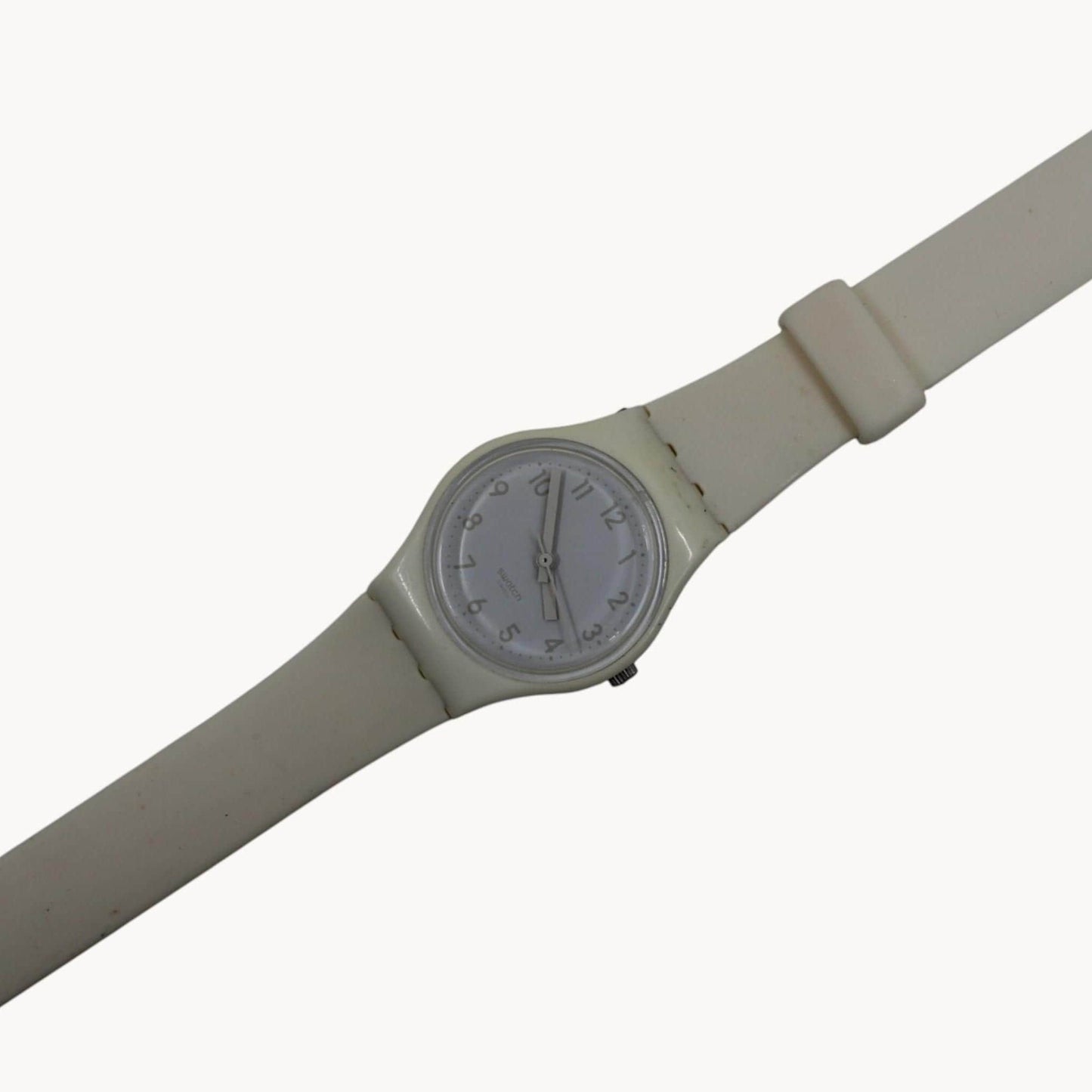 Swatch Ladies 25mm, Cool Breeze, LW134, working, original long, double wrap strap