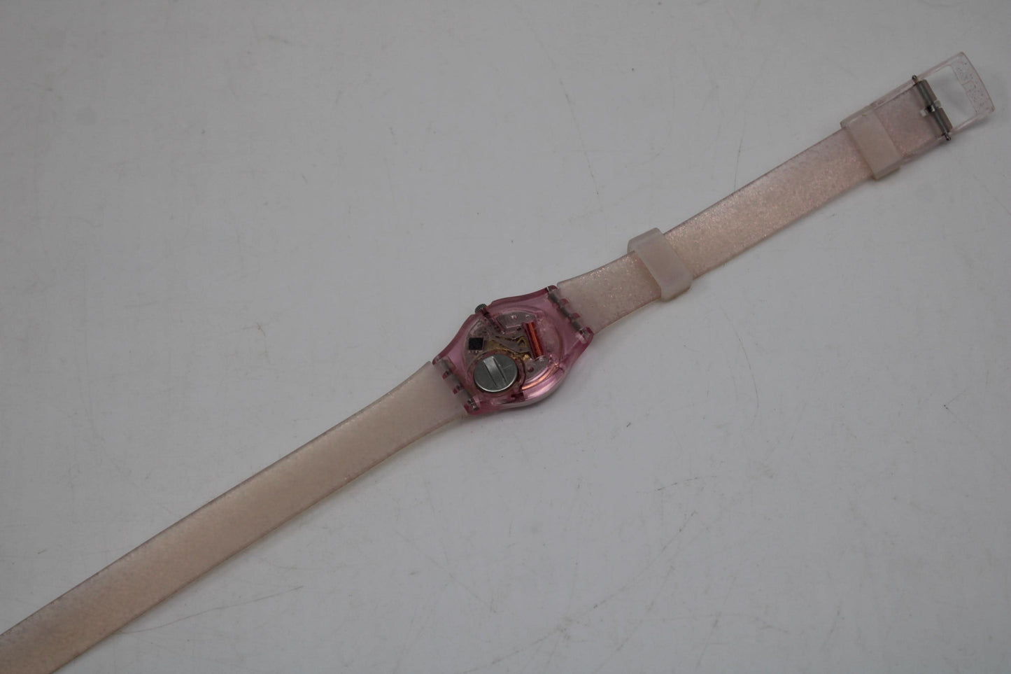 Swatch Ladies 25mm, Brillante, LP132, working, original long, double wrap strap