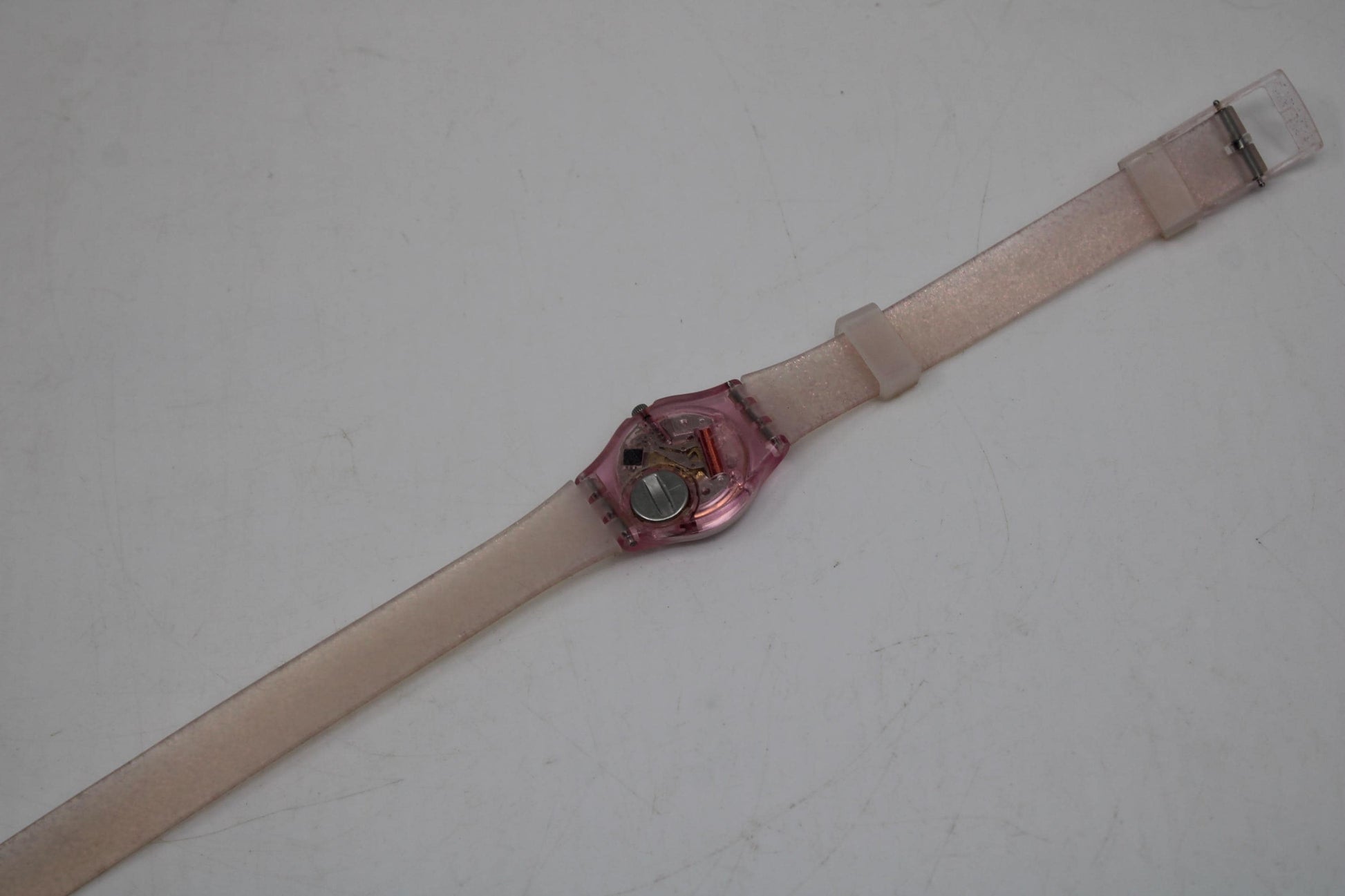 Swatch Ladies 25mm, Brillante, LP132, working, original long, double wrap strap