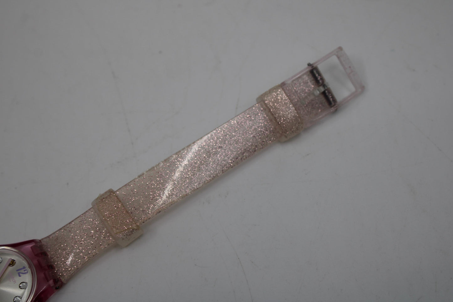 Swatch Ladies 25mm, Brillante, LP132, working, original long, double wrap strap