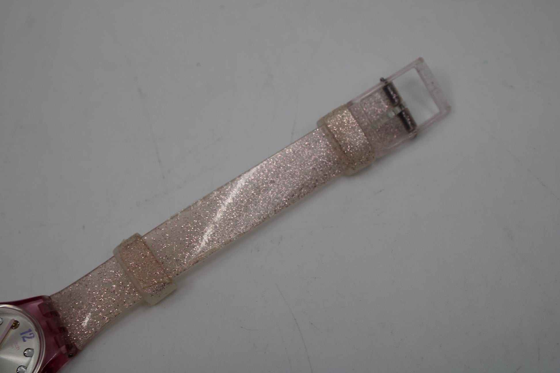 Swatch Ladies 25mm, Brillante, LP132, working, original long, double wrap strap