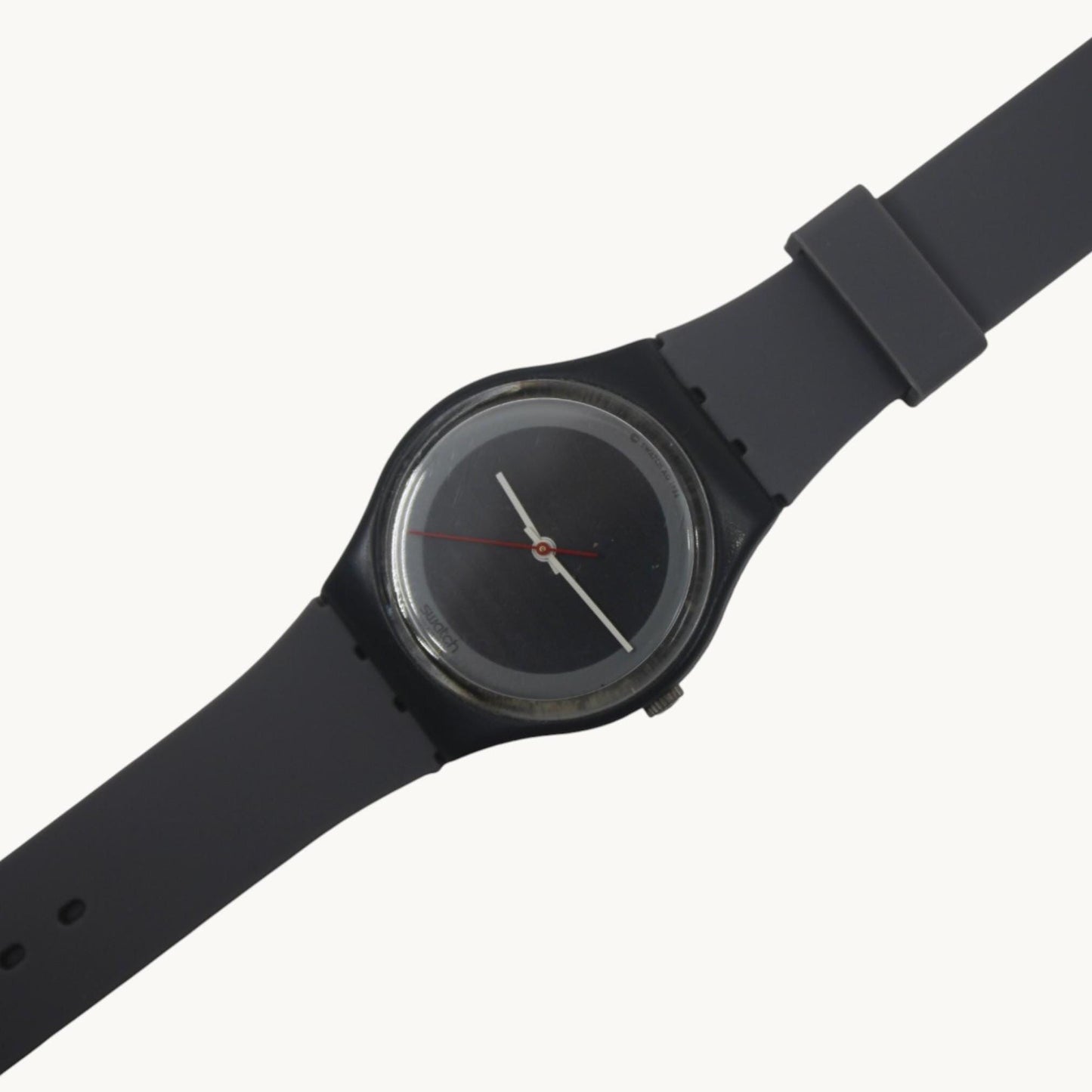 Swatch 34mm Gents, Silver Circle, GA105, VERY good condition, working