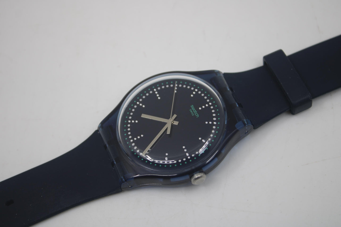 New Gents Swatch, Blue Pillow, SUON121, in MINT condition, working