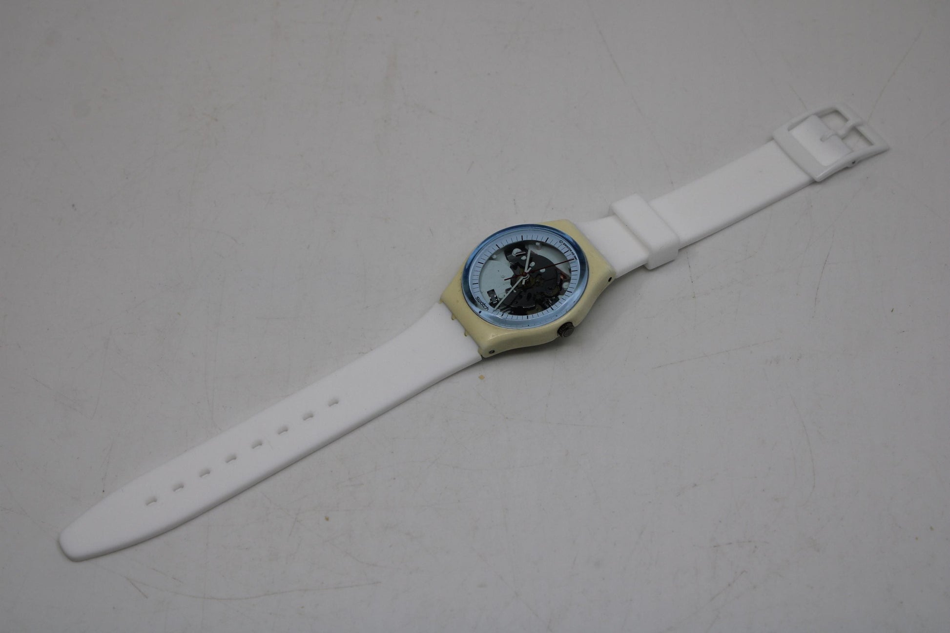 Swatch 34mm Gents, White Knight, GW110, nice, used condition