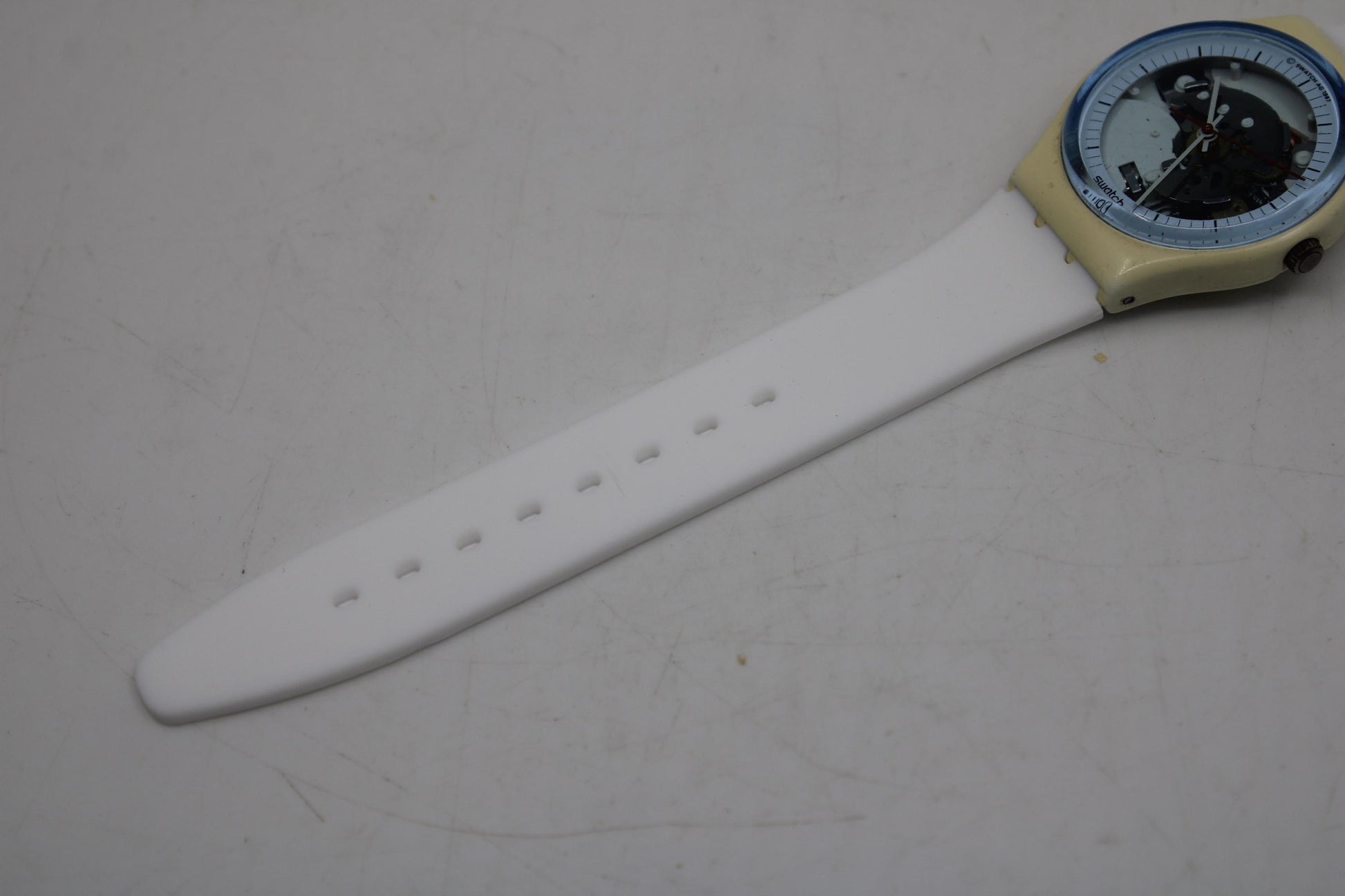 Swatch 34mm Gents, White Knight, GW110, nice, used condition