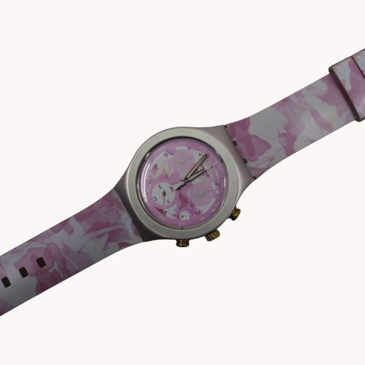 Swatch Irony Chrono, Rose Jungle , YCP1001 , Near Mint Condition