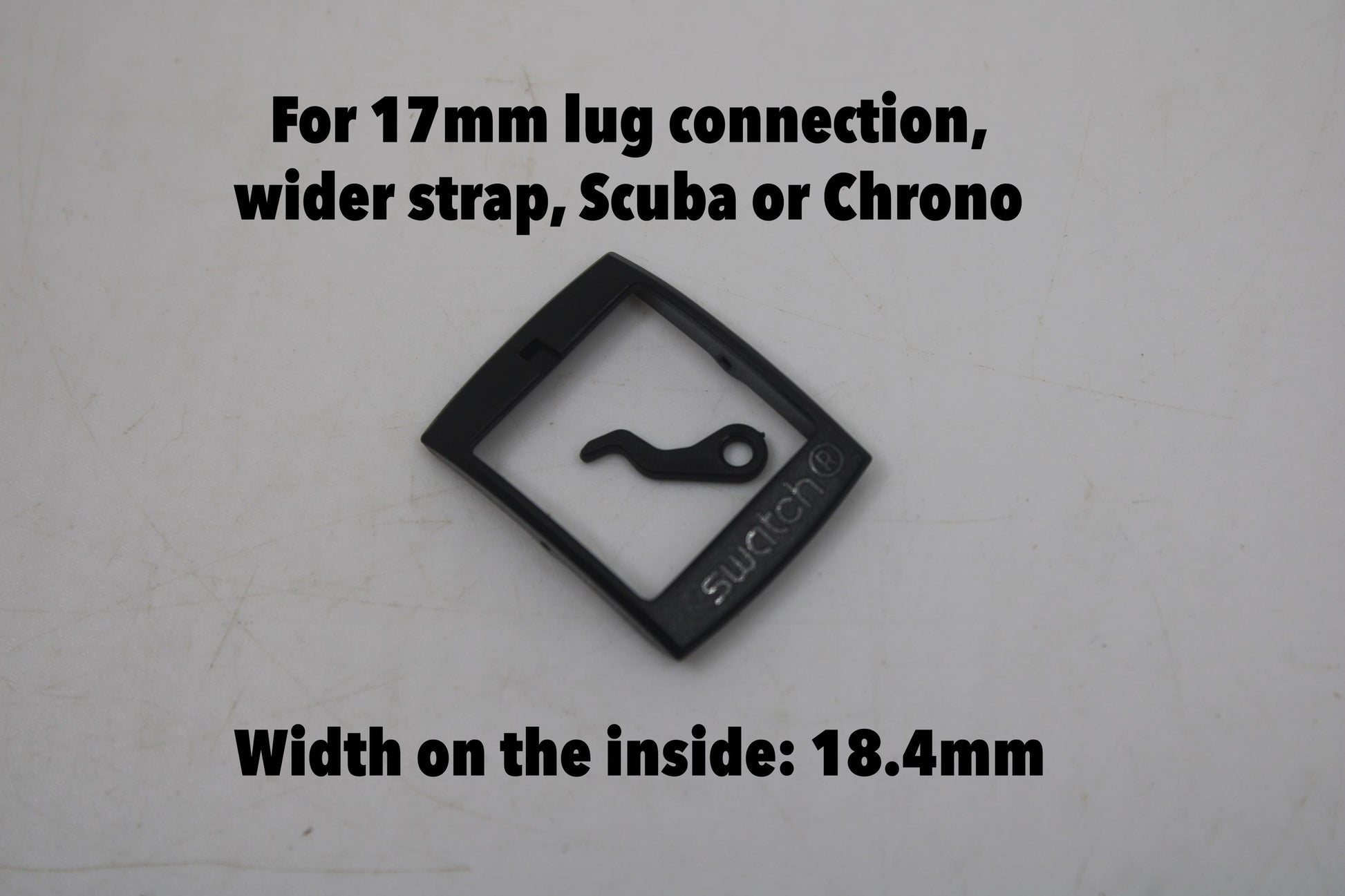 Vintage Original Swatch Buckle + pin ONLY, for 17mm lug connection, Scuba or Automatic, BLACK