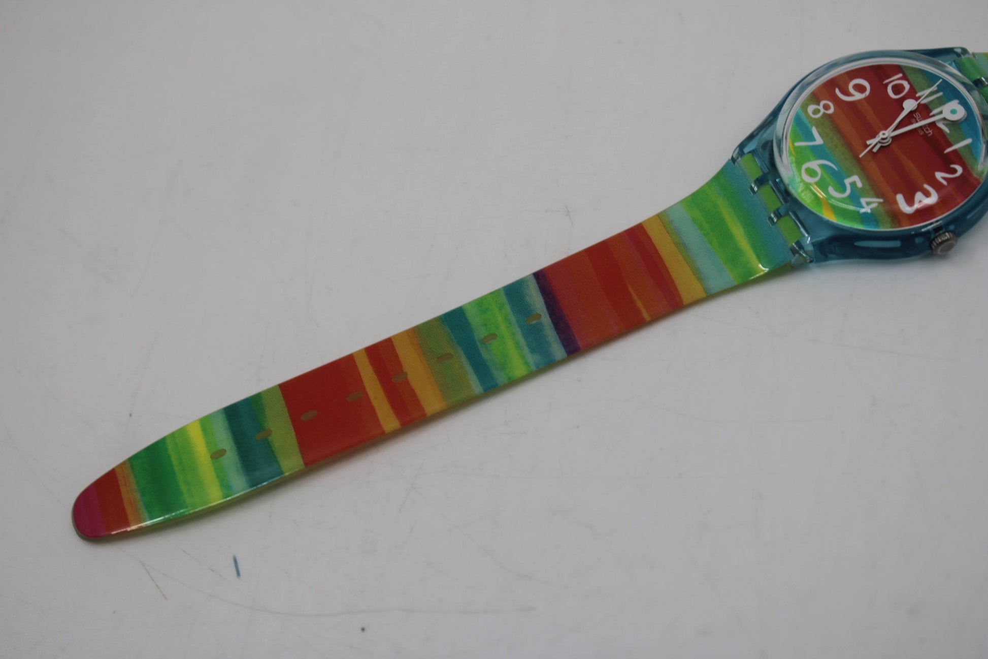 Gents 34mm Swatch watch, Color the Sky, GS124, new and unused