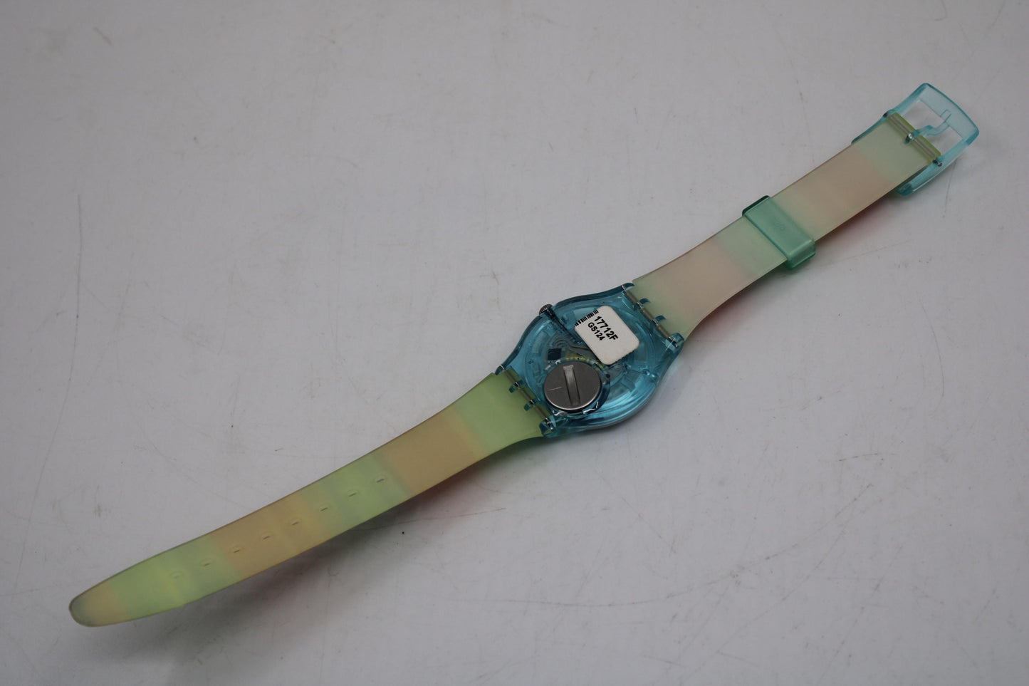 Gents 34mm Swatch watch, Color the Sky, GS124, new and unused