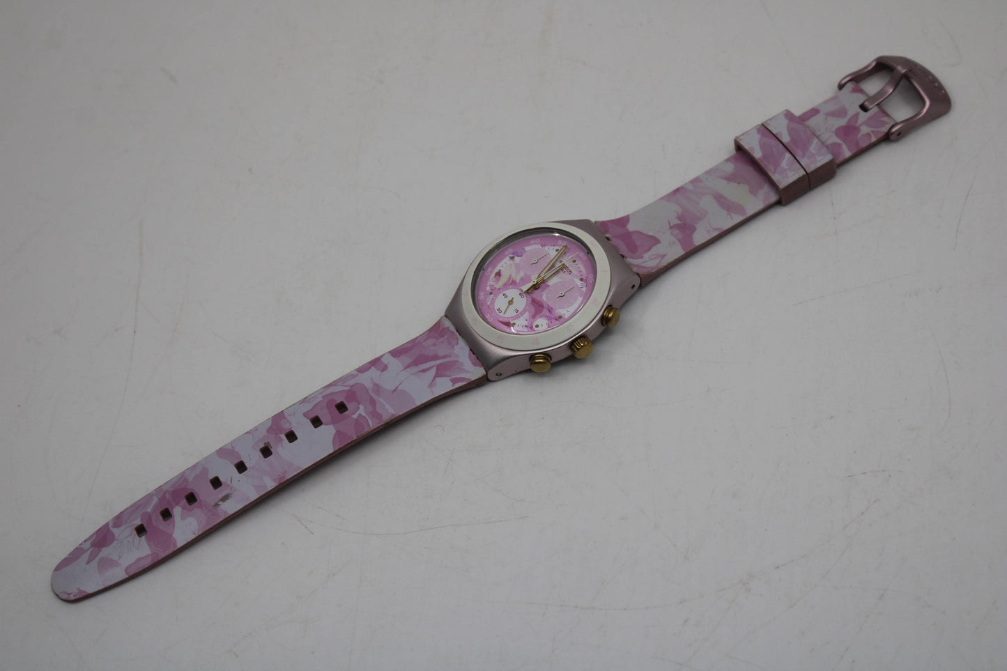 Swatch Irony Chrono, Rose Jungle , YCP1001 , Near Mint Condition