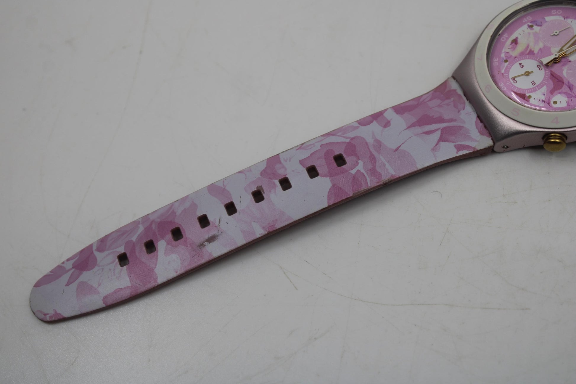 Swatch Irony Chrono, Rose Jungle , YCP1001 , Near Mint Condition