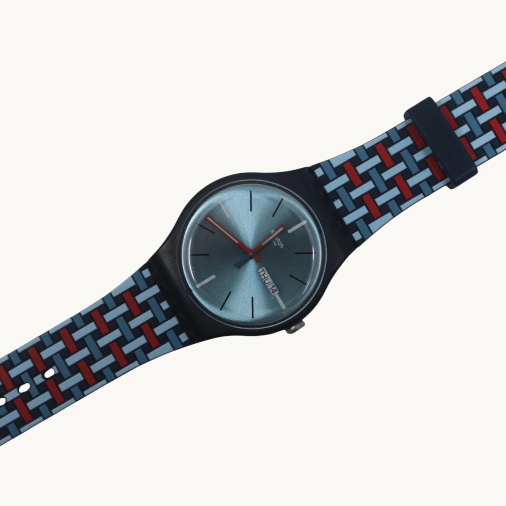 New Gents 41mm Swatch, Wovering, SUON710, in MINT condition, working