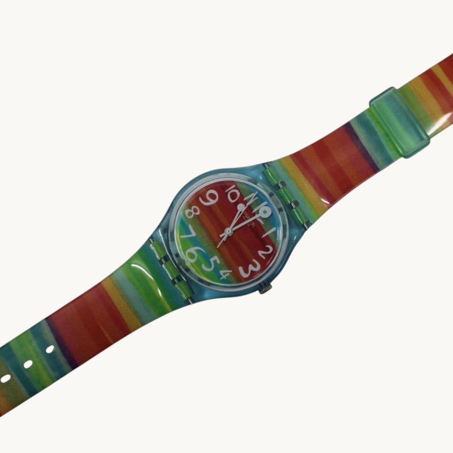 Gents 34mm Swatch watch, Color the Sky, GS124, new and unused