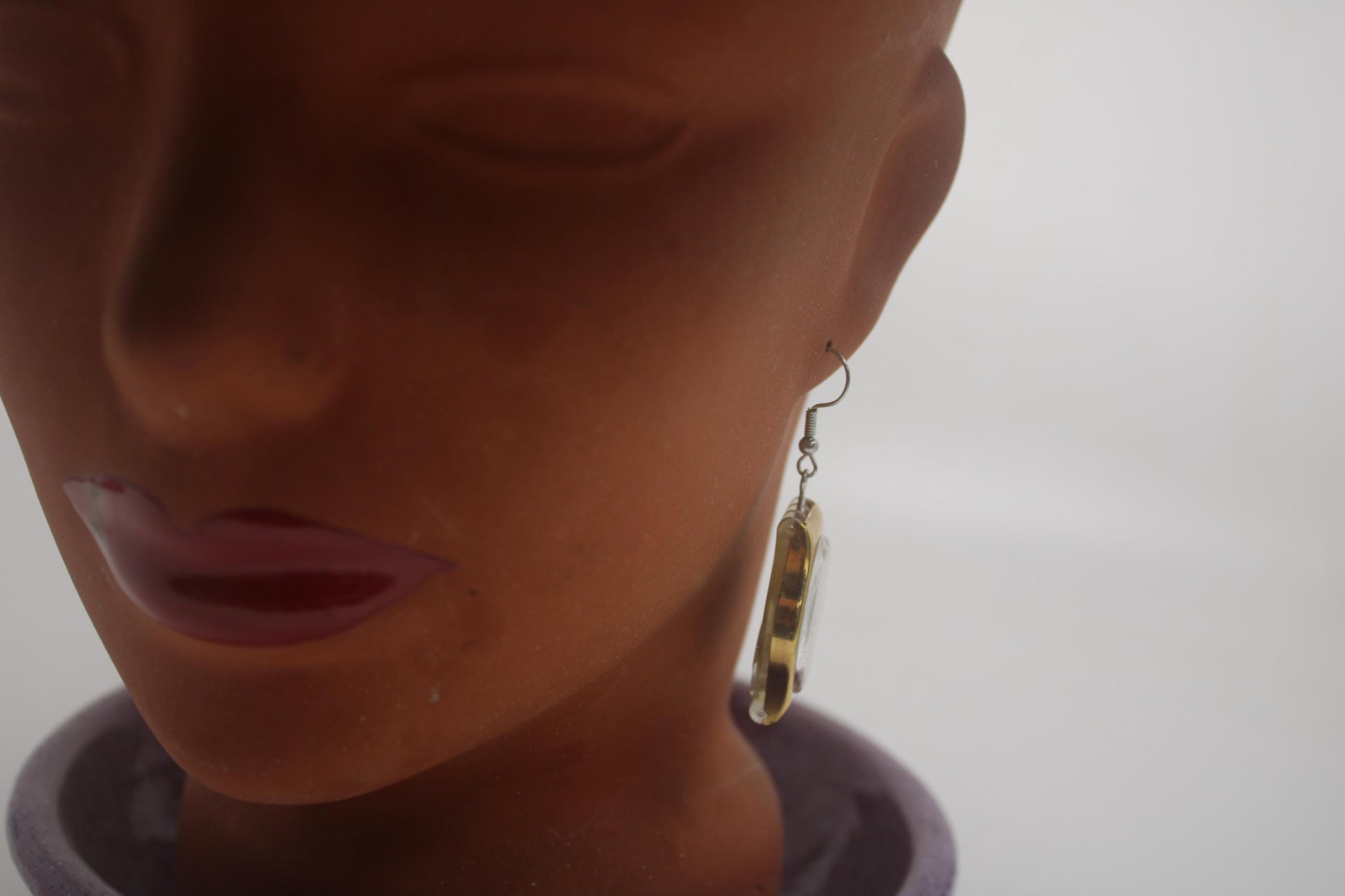Swatch ear rings made from recycled 25mm ladies Swatch, set of 2