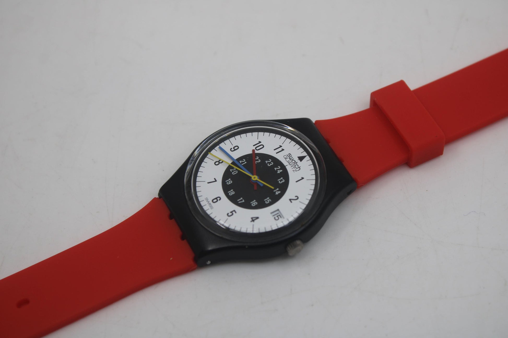 1984 Vintage Gents Swatch, Chrono Tech, GB403, Near Mint Condition, new strap