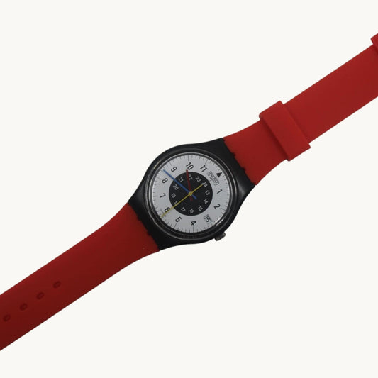 1984 Vintage Gents Swatch, Chrono Tech, GB403, Near Mint Condition, new strap
