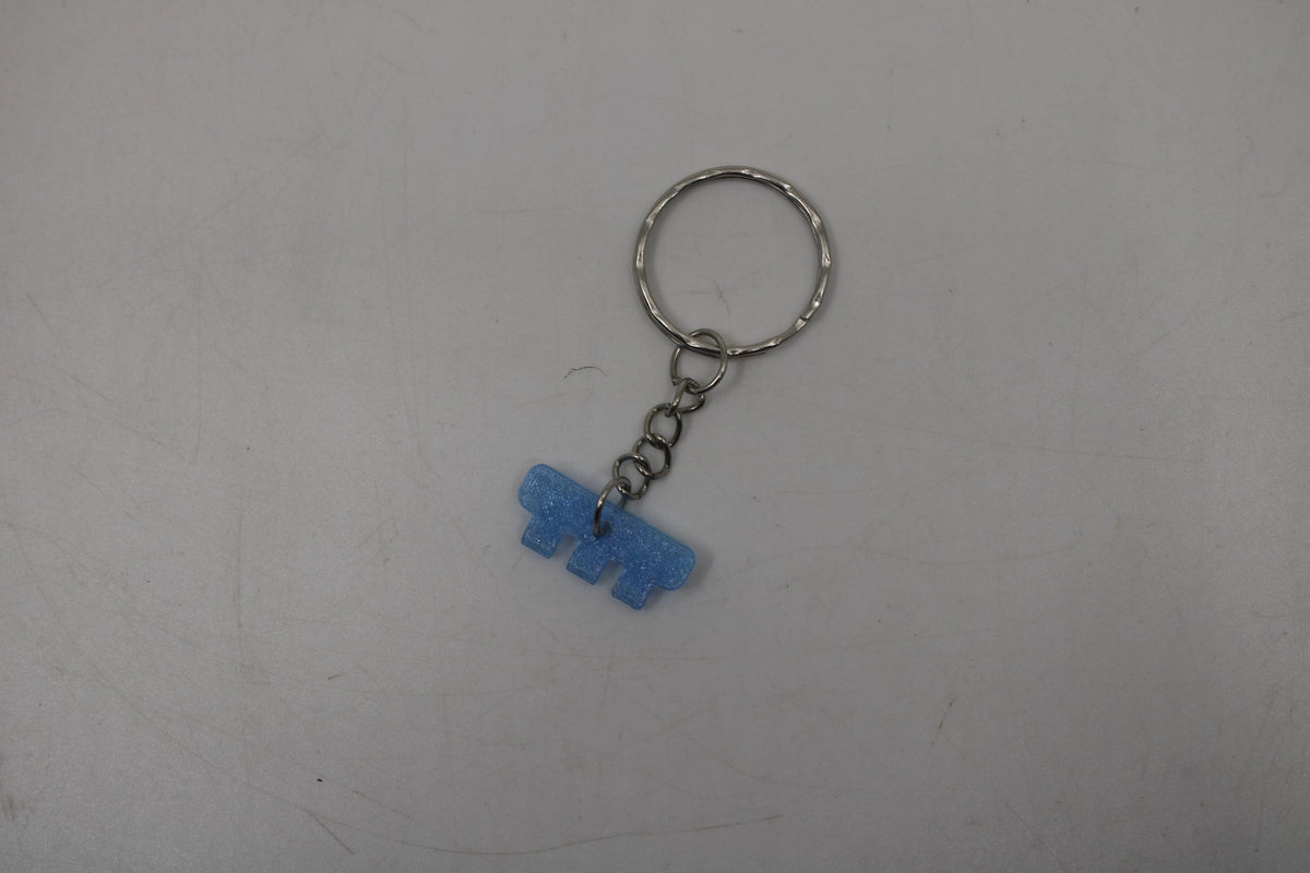 Unique 3D printed keyring adapter for 17mm Swatch watch, TRANSLUCENT