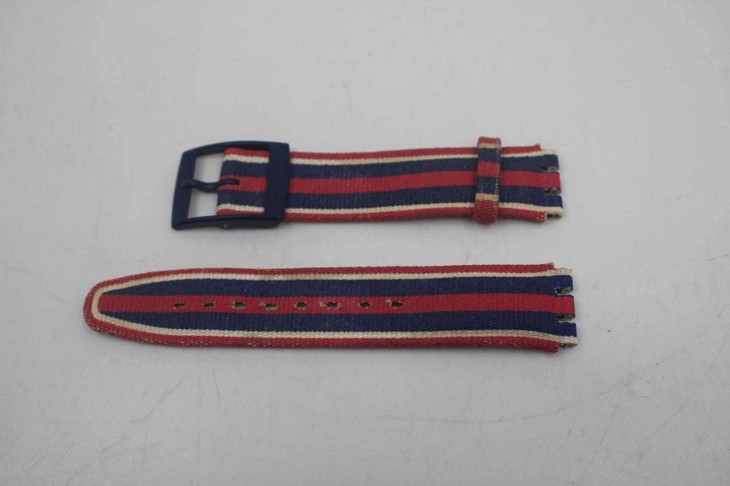 Vintage Swatch 17mm Leather Strap for SAN105, Time & Stripes, Automatic, New Old Stock