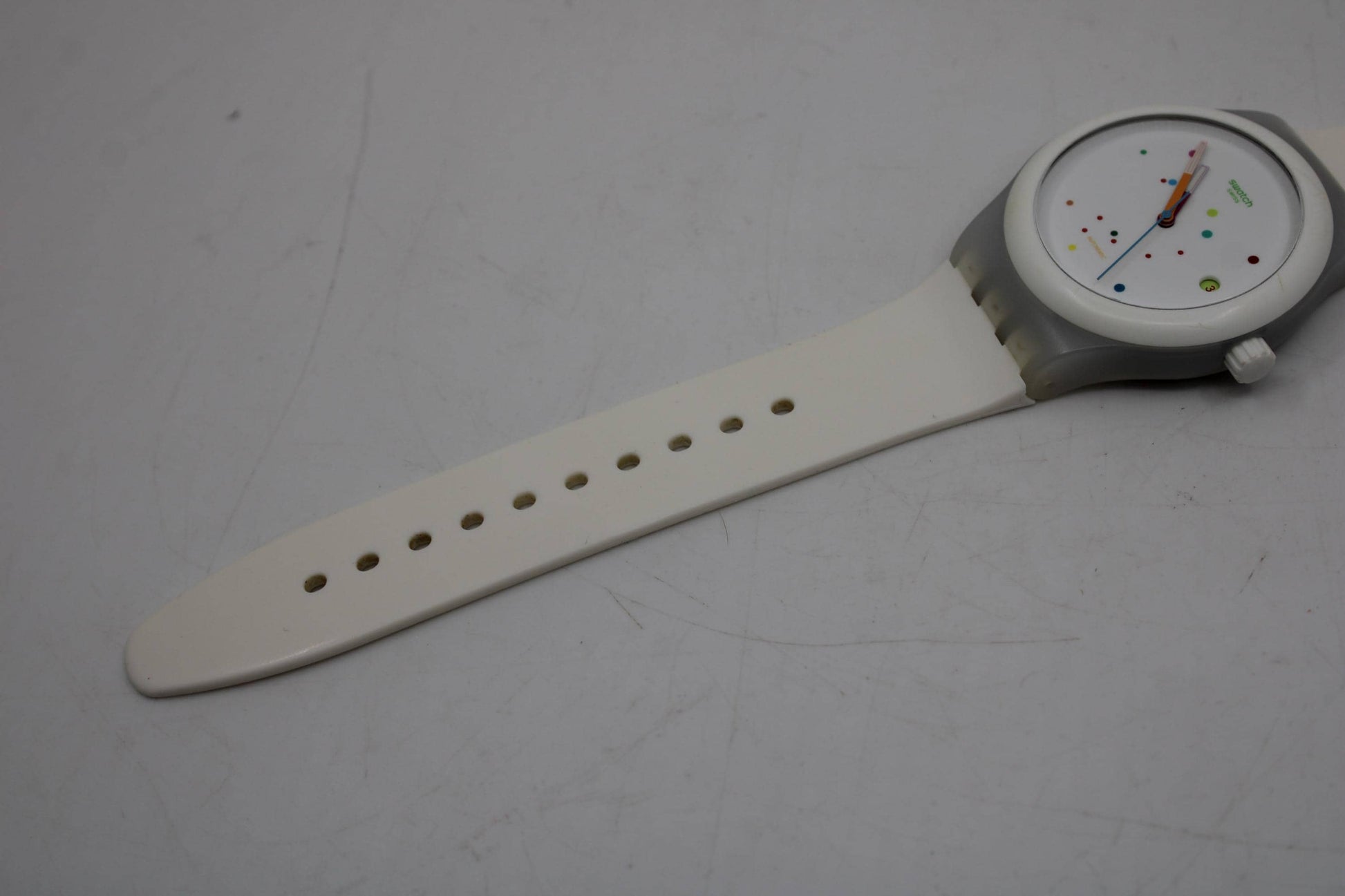 Swatch Sistem 51, System White, SUTW400, Nice Used Condition, Swatch Automatic, 42mm diameter