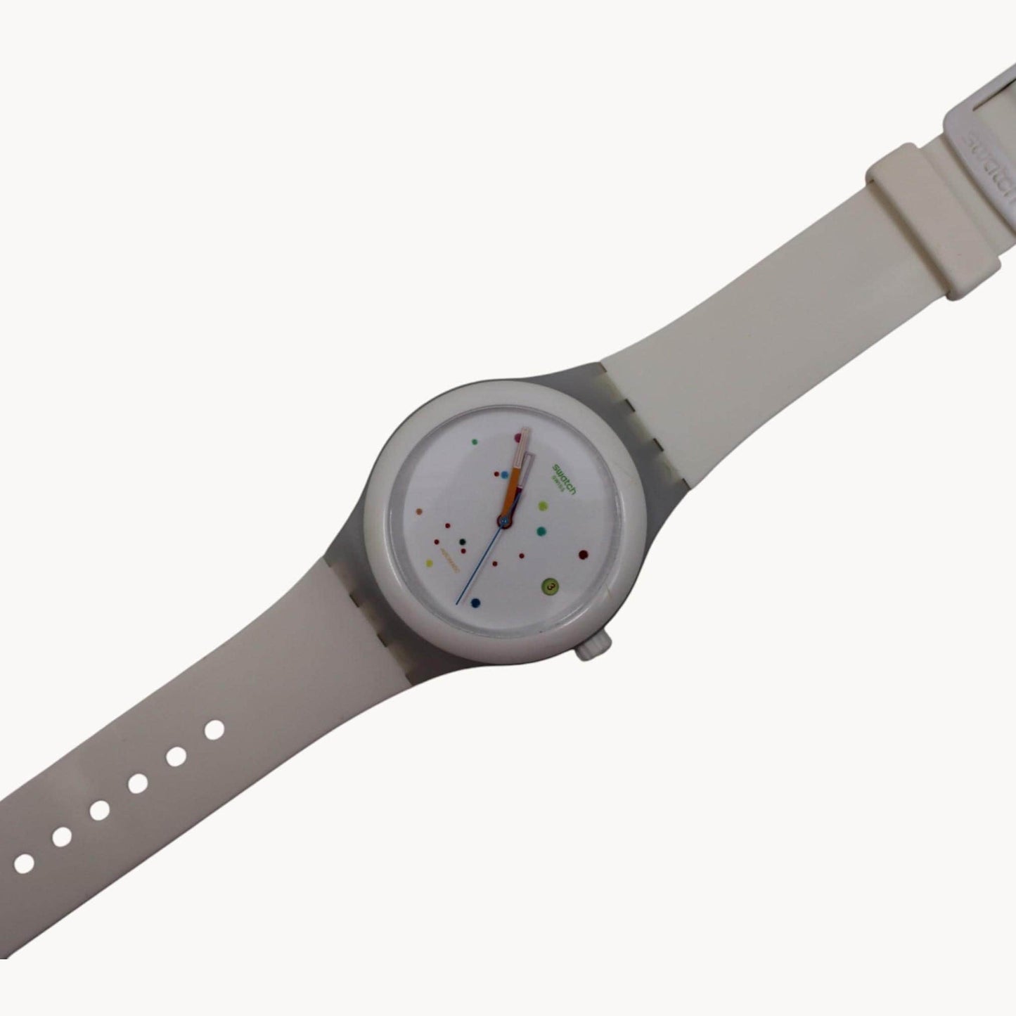 Swatch Sistem 51, System White, SUTW400, Nice Used Condition, Swatch Automatic, 42mm diameter