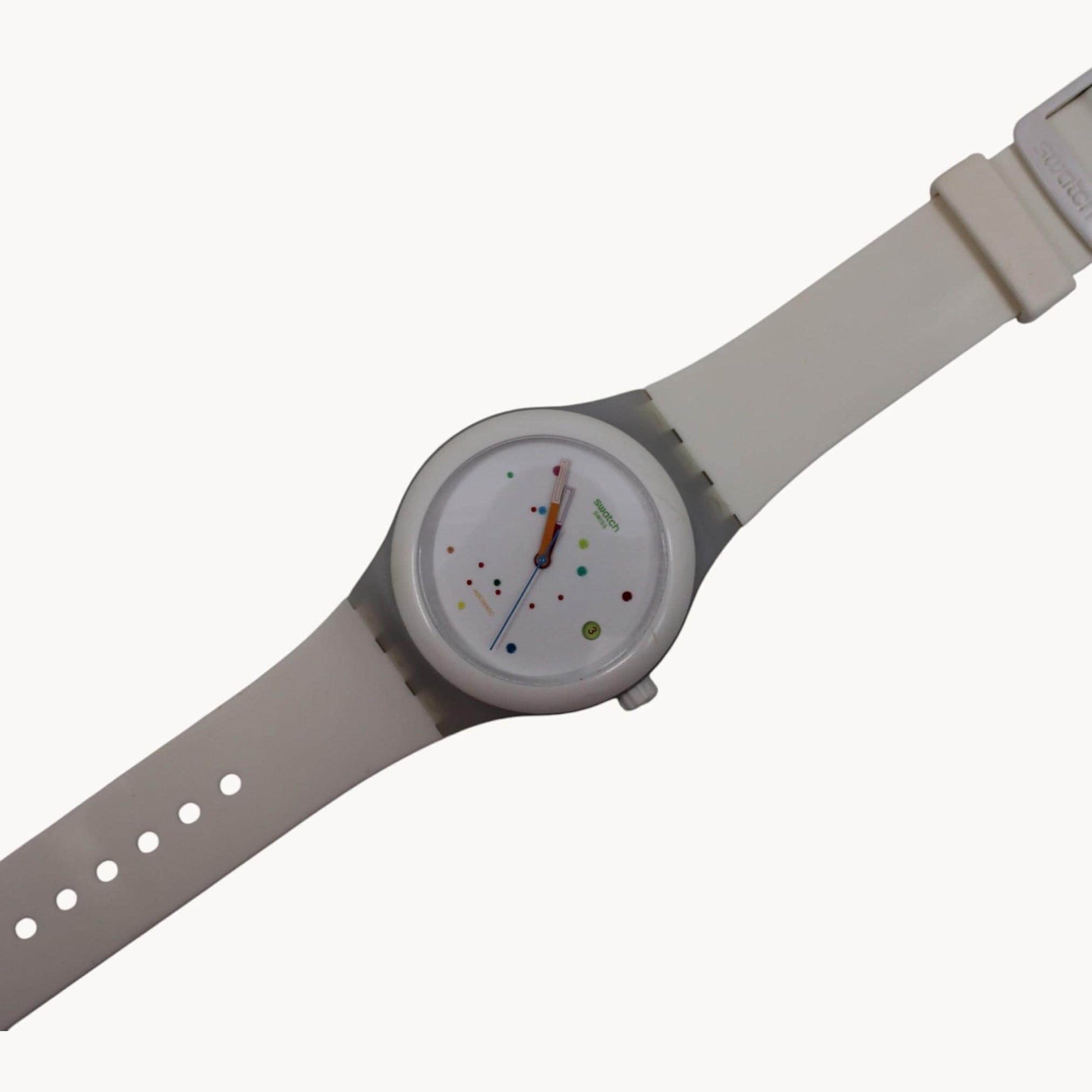Swatch Sistem 51, System White, SUTW400, Nice Used Condition, Swatch Automatic, 42mm diameter