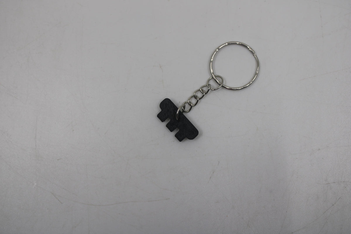 Unique 3D printed keyring adapter for 17mm Swatch watch, BLACK