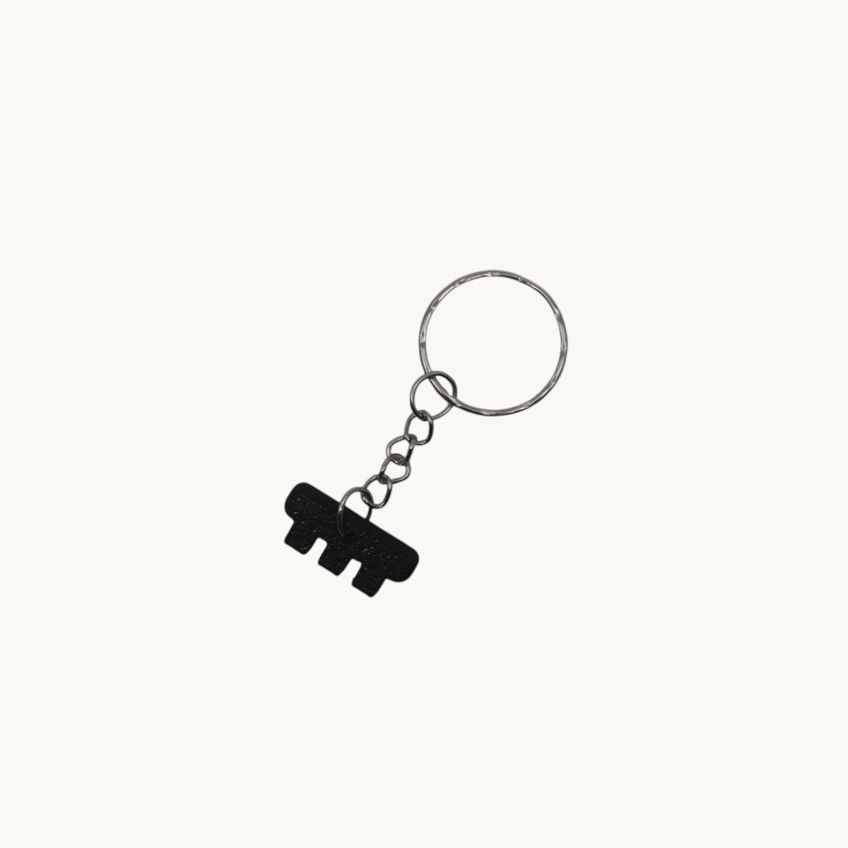 Unique 3D printed keyring adapter for 17mm Swatch watch, BLACK