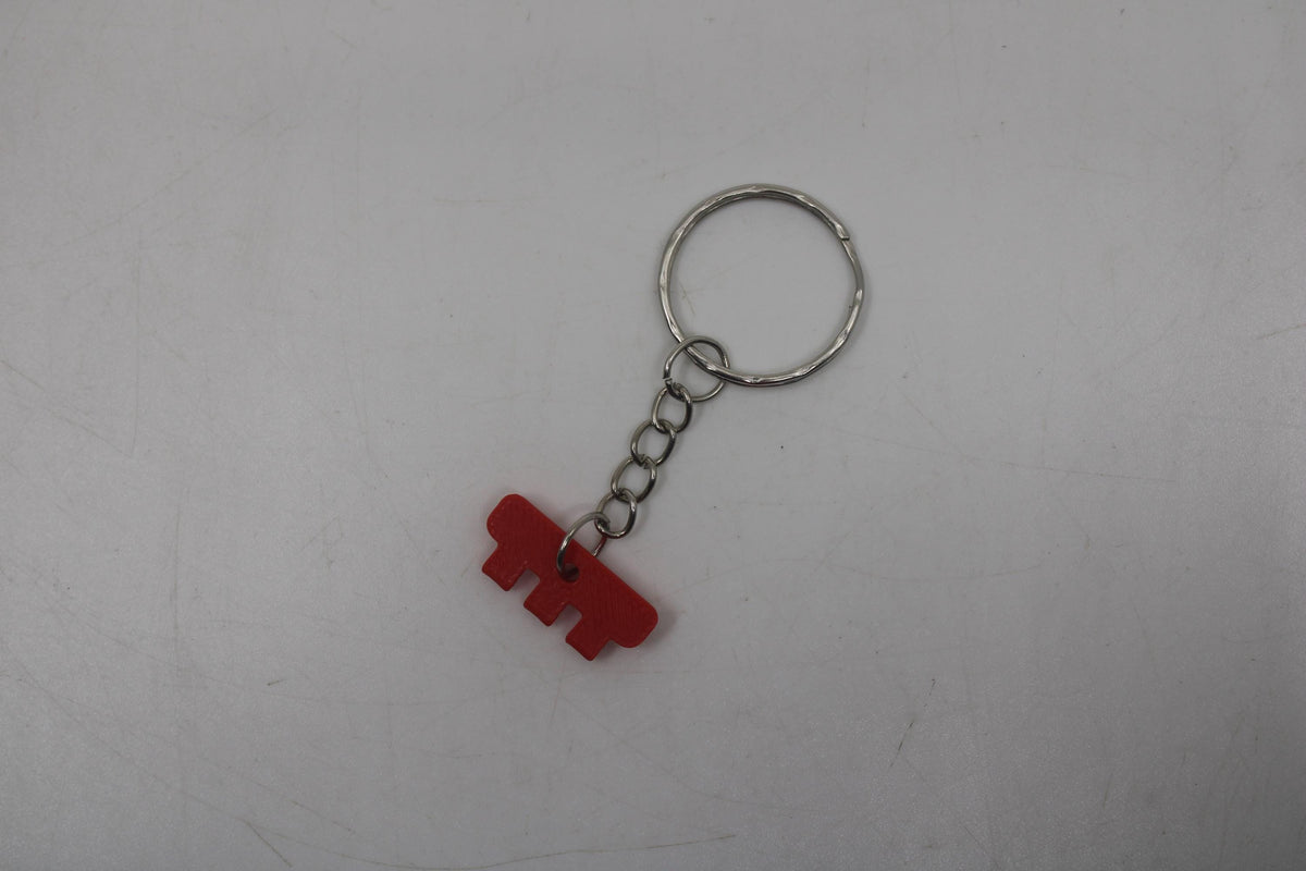 Unique 3D printed keyring adapter for 17mm Swatch watch, RED