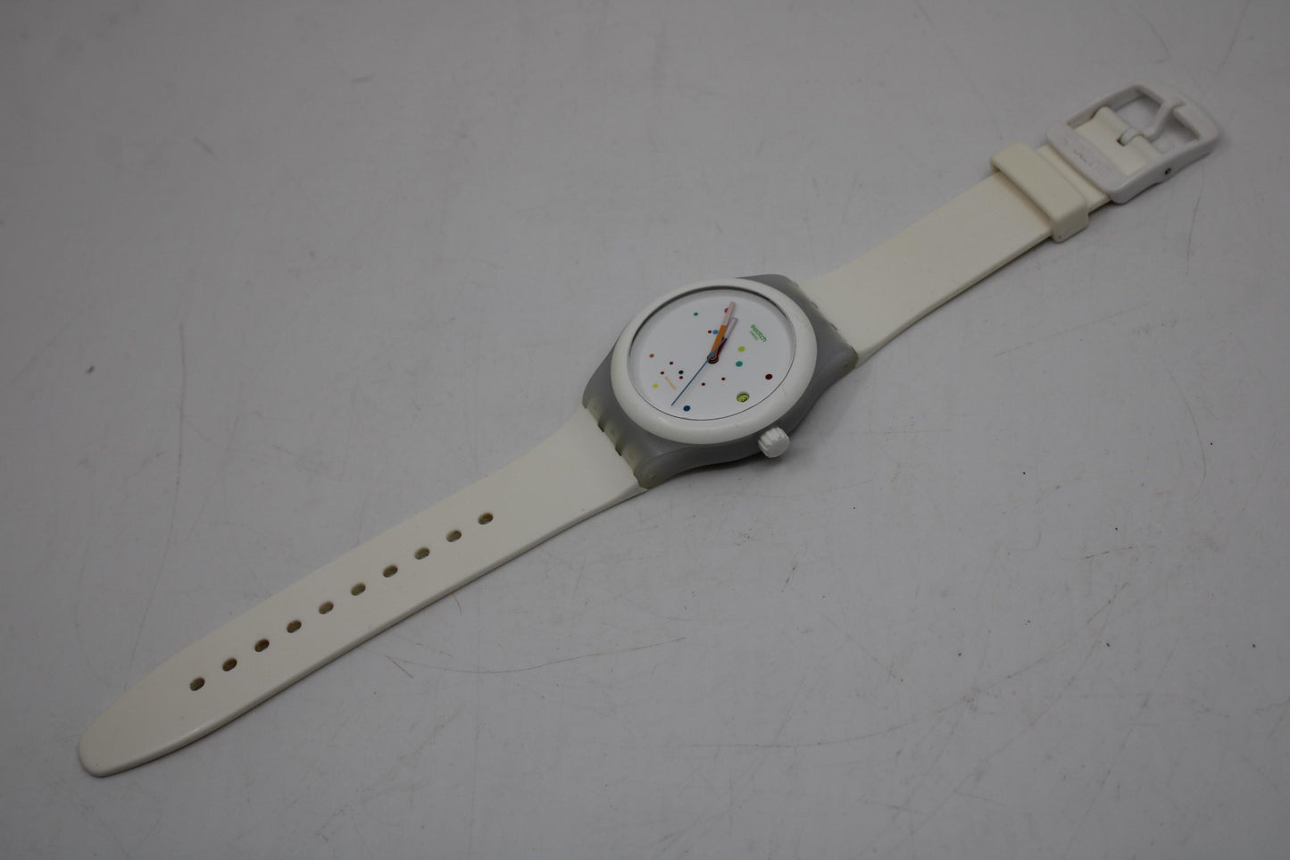 Swatch Sistem 51, System White, SUTW400, Nice Used Condition, Swatch Automatic, 42mm diameter