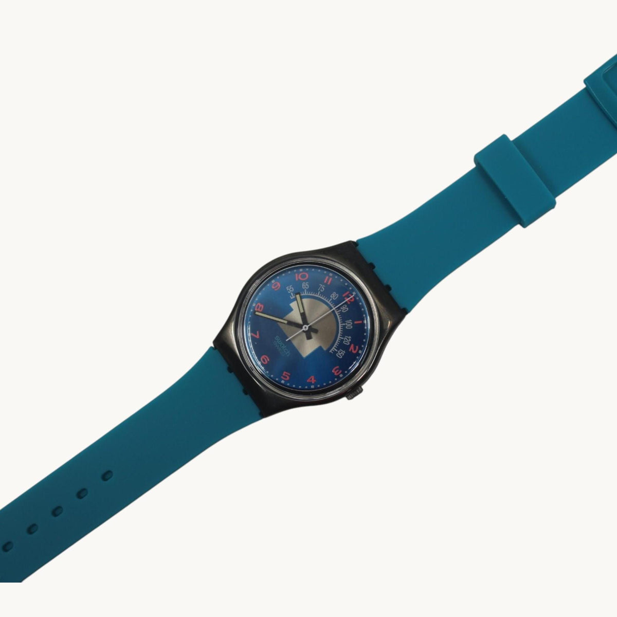 Vintage Gents Swatch, Blue Tune, GX119, 1990, new old stock, unused