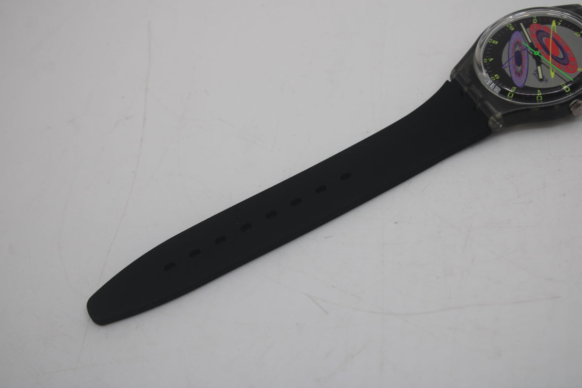 Vintage Gents Swatch, Silver Planet, GM112, New Old Stock, Unworn, working