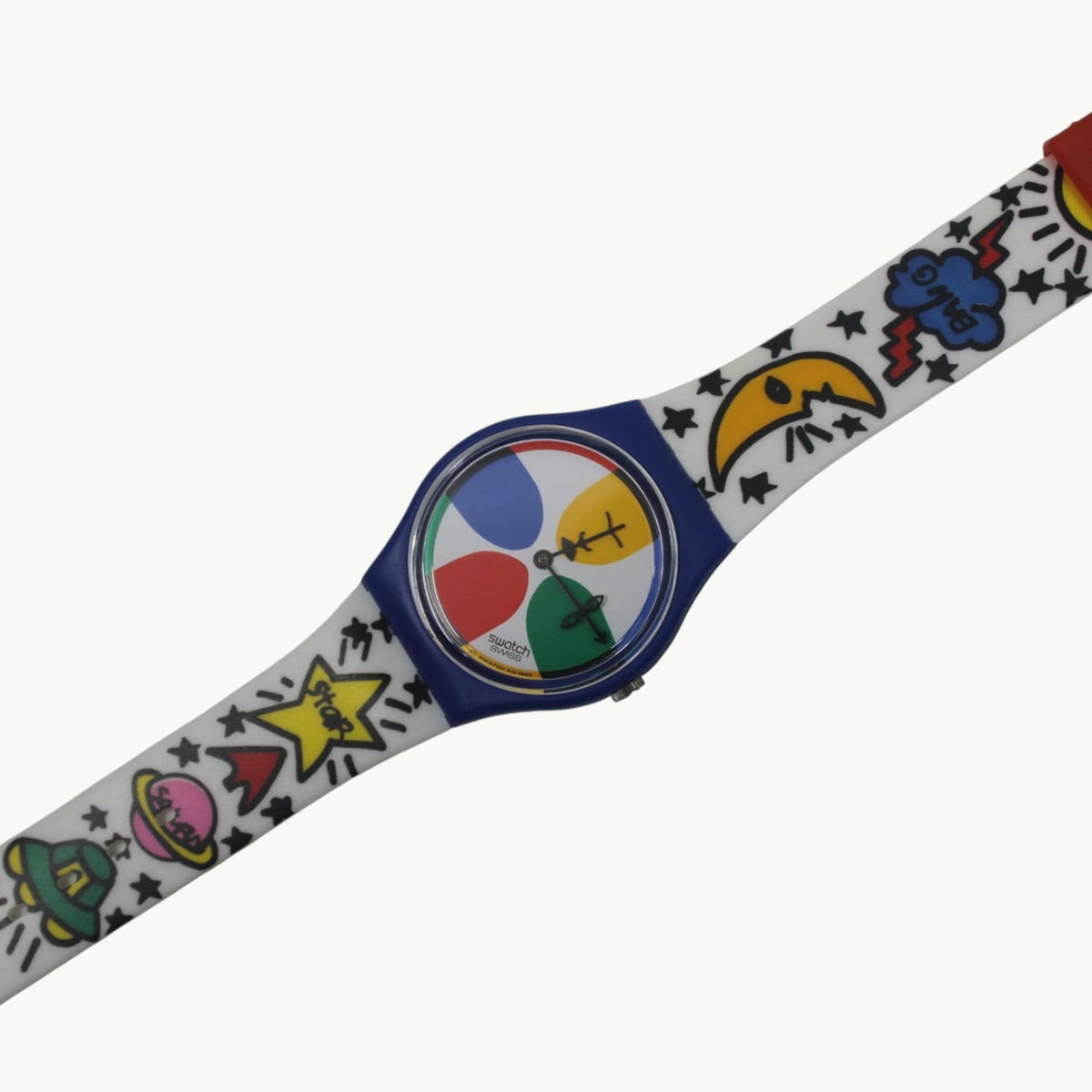 Gents 34mm Swatch, Space People, GN134, New Old Stock, Never Worn, working with original strap