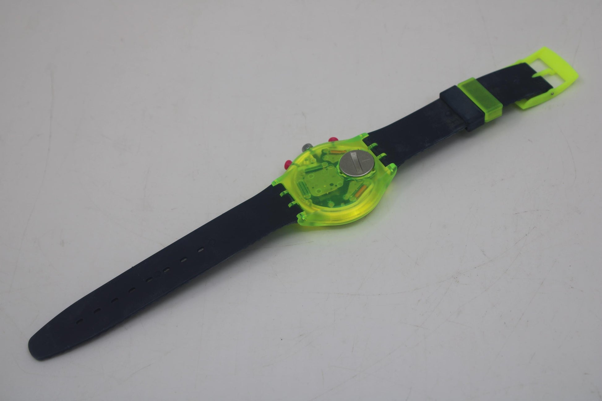 Swatch, Grand Prix, wristwatch, SCJ101, Prade, Fluorescent Chronograph, Original Strap