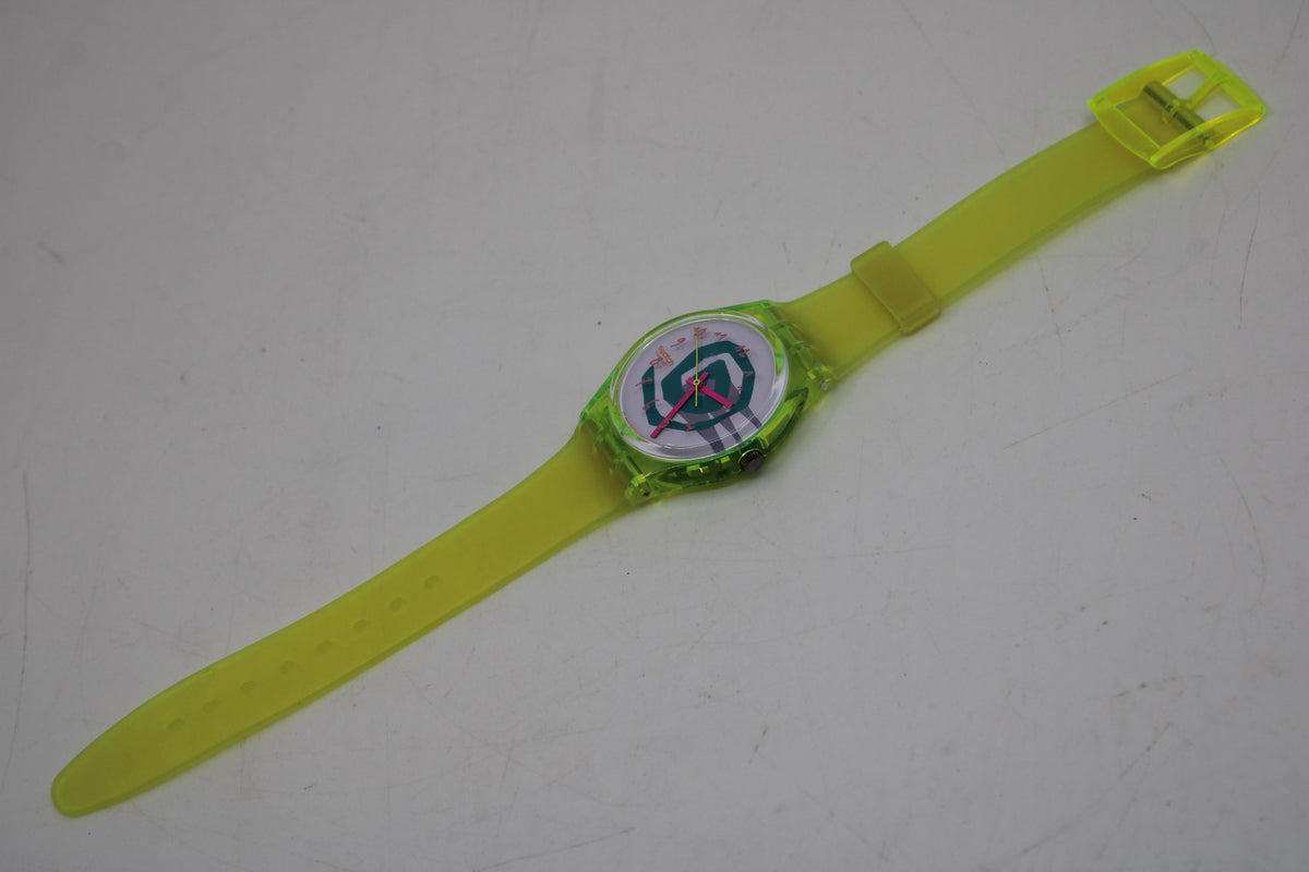 Vintage Gents Swatch, Bikini, GJ105, new old stock, unused, working