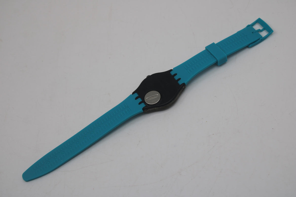 Vintage Gents Swatch, Blue Tune, GX119, 1990, new old stock, unused