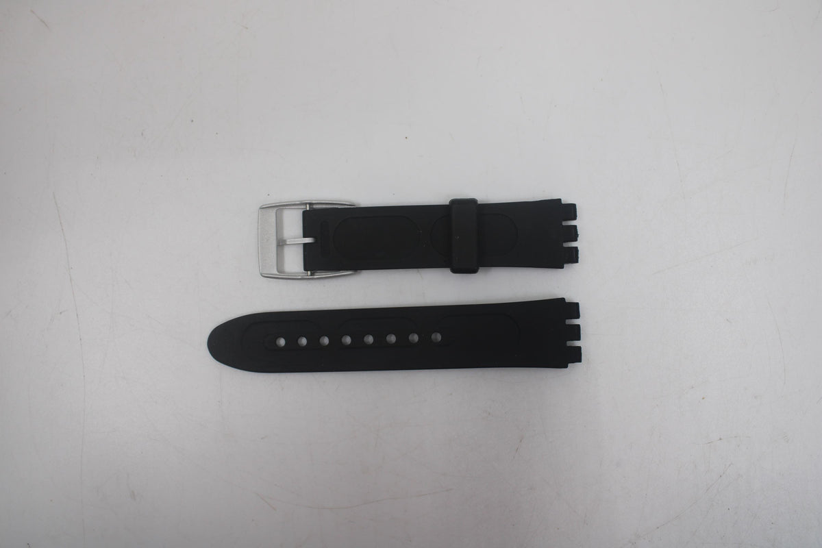 Vintage Swatch Irony Strap, 'Pensee Noir', YGS420, 17mm, Never Used, Vendome Collection