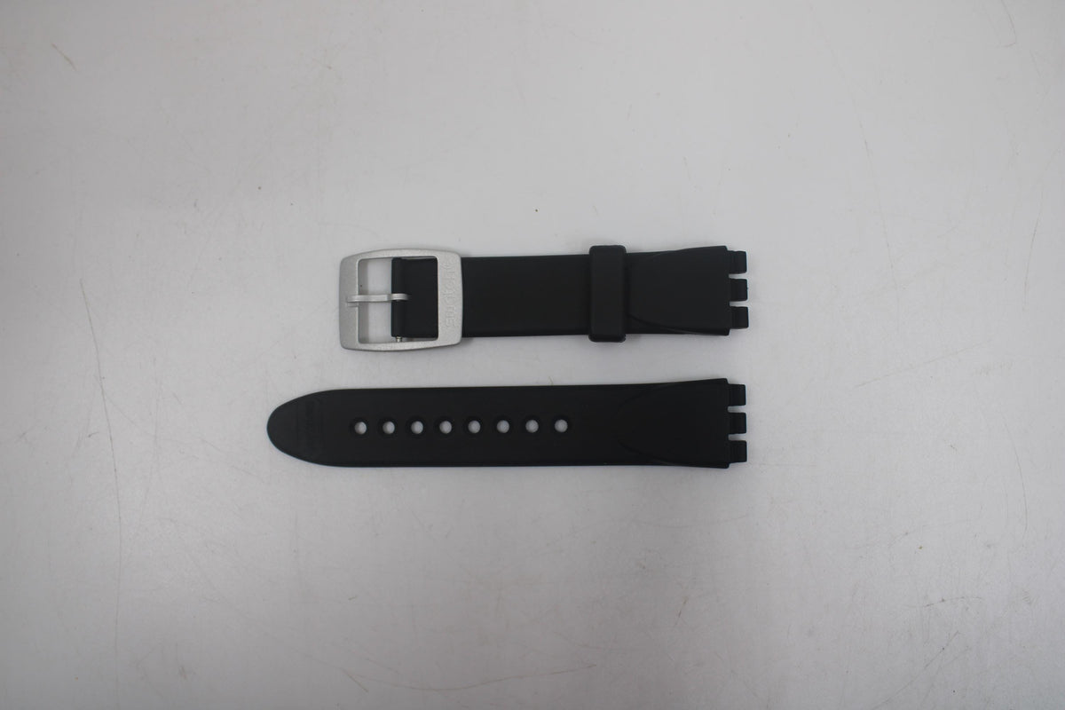 Vintage Swatch Irony Strap, 'Pensee Noir', YGS420, 17mm, Never Used, Vendome Collection