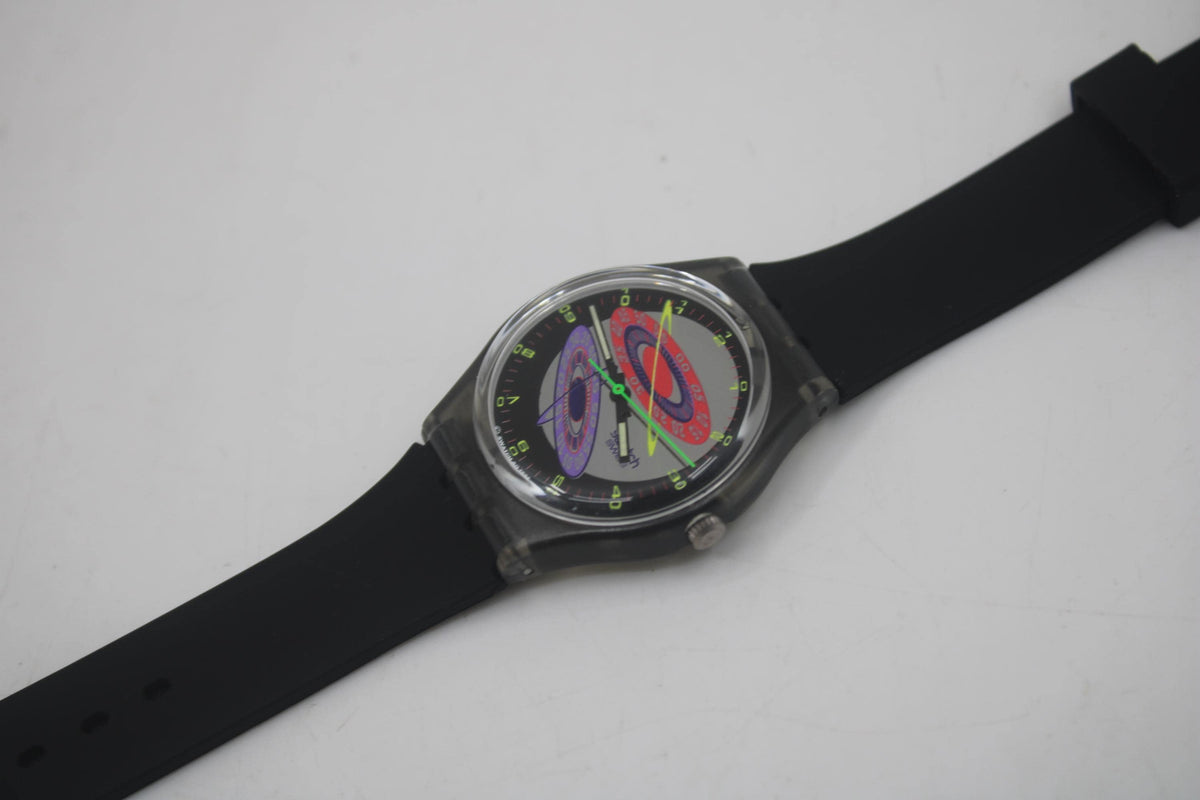 Vintage Gents Swatch, Silver Planet, GM112, New Old Stock, Unworn, working