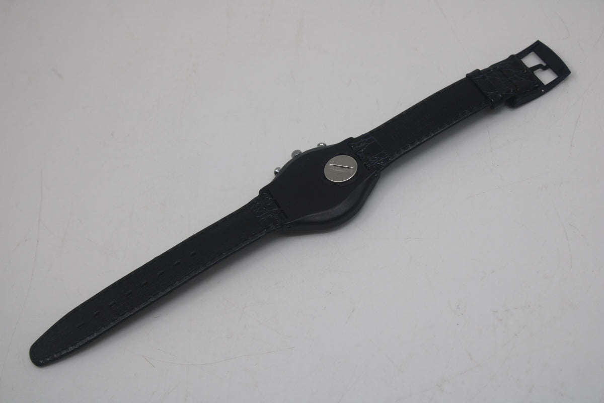 Vintage Chrono Swatch, Silver Star, SCN102, Unworn, Working, Original Strap