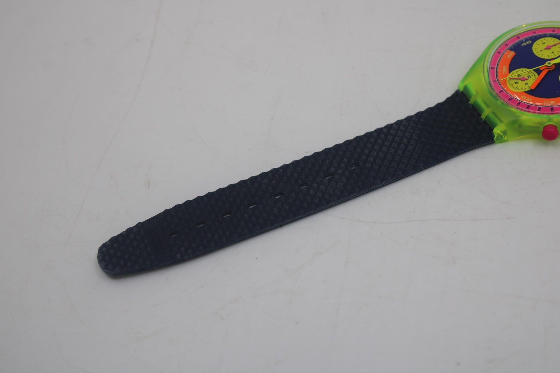 Swatch, Grand Prix, wristwatch, SCJ101, Prade, Fluorescent Chronograph, Original Strap