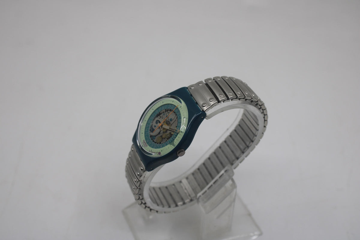 Vintage Gents Swatch 34mm, Steel Lite, GG403/404, unused, unworn, working
