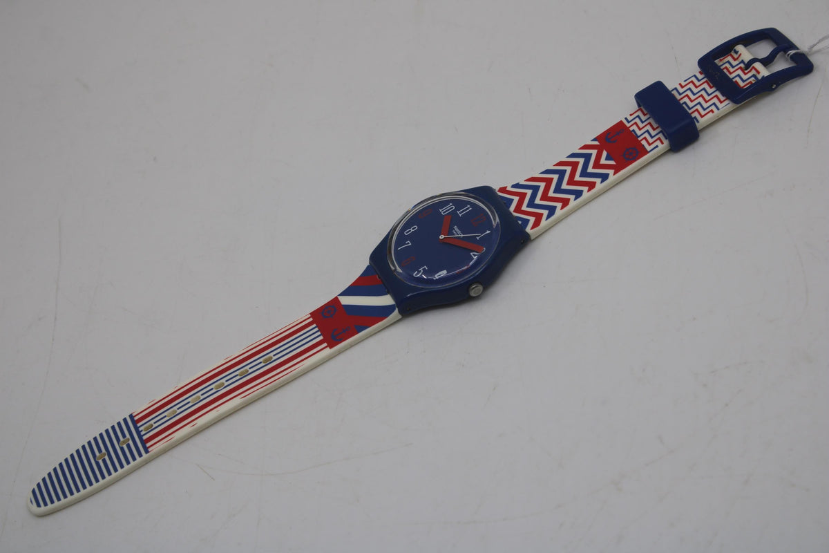 Vintage Gents 34mm Swatch, Grande Voile GN240, NO Box, Nice, Used Condition, Working